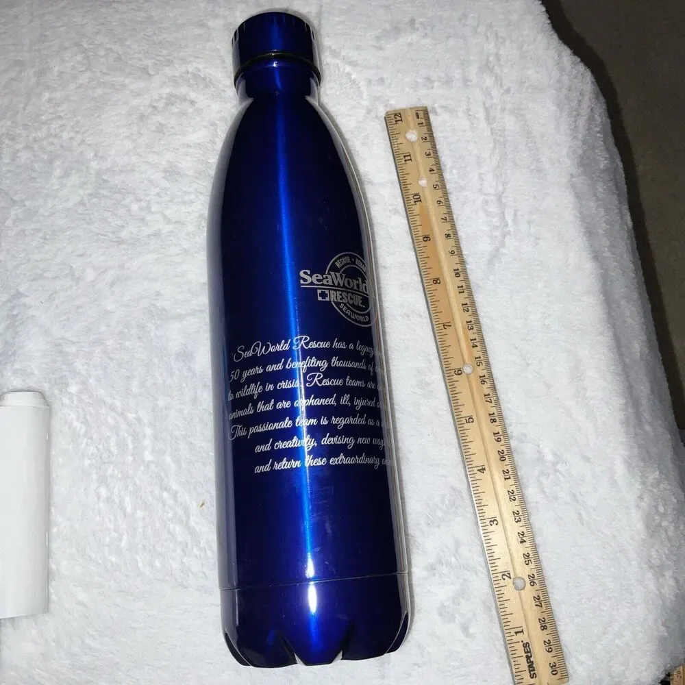 SeaWorld Parks Rescue Double Layered Steel Drink Bottle Holds About 62oz New